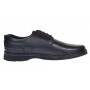 Pantofi barbati casual din piele naturala pe calapod lat Negru GKR6XN